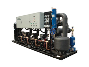 蒸發(fā)冷螺桿低溫機(jī)組四機(jī)頭