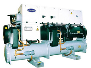 蒸發(fā)冷螺桿中溫機(jī)組四機(jī)頭